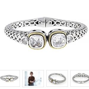 Paula Deen hinged bangle 2-tone